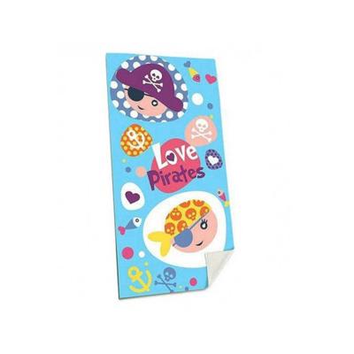 Kids Licensing strandlaken Love Pirates 70 x 140 cm katoen blauw