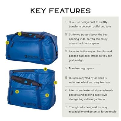 Nemo Double Haul Convertible 70L Duffel
