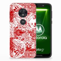 Silicone Back Case Motorola Moto G7 Play Angel Skull Rood - thumbnail