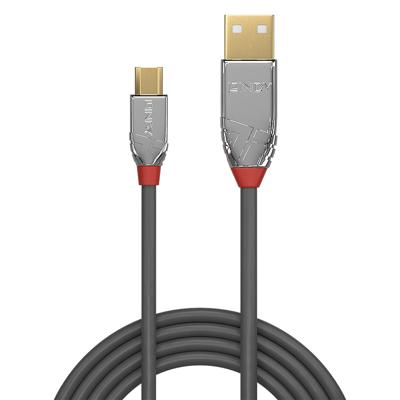 LINDY 36654 5m USB 2.0 type A aan Micro-B kabel, Cromo Line antraciet