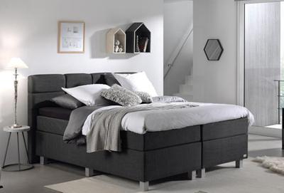 Dreamhouse - Gustavo Comfort Boxspring - Antraciet - 160 x 200 / met montage