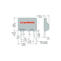 Crydom Halfgeleiderrelais D2W202F 2 A Schakelspanning (max.): 280 V/AC Schakelend bij overbelasting 1 stuk(s) - thumbnail