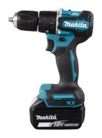 Makita dhp487rtj 18v klopboor-/schroefmachine koolborstelloos 5,0 ah accu (2 st), snellader, mbox - thumbnail