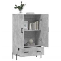 Hoge kast 69,5x31x115 cm bewerkt hout betongrijs - thumbnail