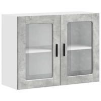 Keukenbovenkast met glazen deur Porto betongrijs - thumbnail