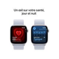 Apple Watch Series 10 (GPS 42 mm) Smartwatch - Kast van zilverkleurig aluminium - Ochtendblauw geweven sportbandje. Conditie bijhouden, Ecg-app, always on Retina-display, CO₂-neutraal - thumbnail