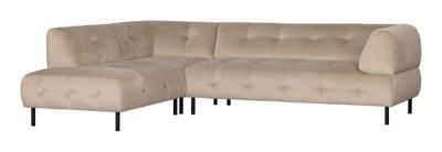 WOOOD Hoekbank 'Lloyd' Links, Velvet, kleur Sea Salt