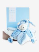 Vierkante teddybeerknuffel 24cm collector - DOUDOU ET COMPAGNIE blauw - thumbnail