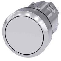 Siemens 3SU10500AB600AA0 3SU1050-0AB60-0AA0 Druktoets Metalen frontring, Hoogglans, Bedieningsknop vlak Wit 1 stuk(s) - thumbnail