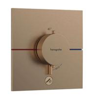 Hansgrohe ShowerSelect Comfort E thermostaat inbouw voor 1 functie en extra uitgang, Brushed Bronze - thumbnail