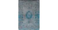 Louis de Poortere - 8255 Fading World Medallion Grey Turquoise - 80x150 cm Vintage Vloerkleed - thumbnail