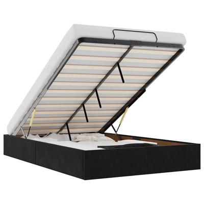 Bedframe zonder matras 120x190 cm fluweel zwart