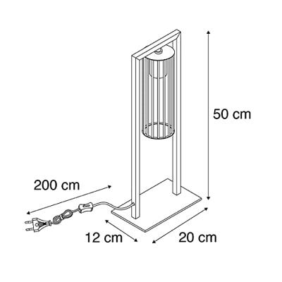 QAZQA Moderne tafellamp zwart - Balenco Wazo