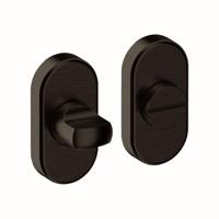 Hardbrass Shuffle toilet-/badkamersluiting ovaal - zwart - thumbnail