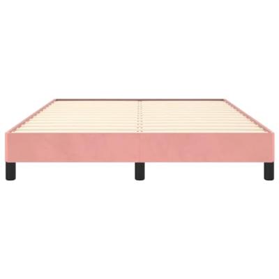 Bedframe fluweel roze 140x190 cm