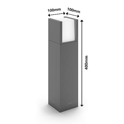 Philips LantaarnArbour 40cm - antraciet - 929003266001