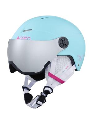 Cairn Kinder Skihelm met Vizier Orbit Visor Turquoise Neon Pink-48/50