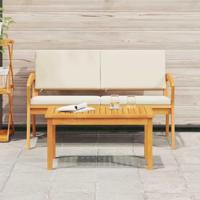 Bistroset met kussen 2 pcs Bruin Massief acaciahout - thumbnail