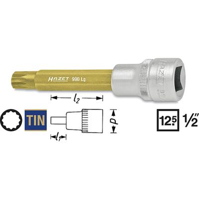 HAZET dopsleutelbit "990lg" screwdr.one. 1/2" 62mm