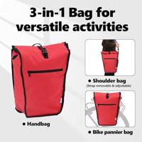 VidaXL Fietstas rood 34 x 16 x 59 cm polyester - thumbnail