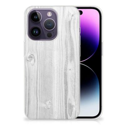 Apple iPhone 14 Pro | Bumper Hoesje | White Wood