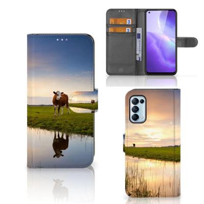 OPPO Find X3 Lite | Telefoonhoesje | Met pasjeshouder | Koe OPPO Find X3 Lite | Telefoonhoesje | Met pasjeshouder | Koe