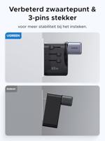 UGREEN S550 65W Universal Travel Adapter Reislader 65 W Zwart, Grijs USB Power Delivery (USB-PD) - thumbnail