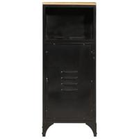 Badkamerkast 40x27x90 cm ijzer en massief mangohout - thumbnail