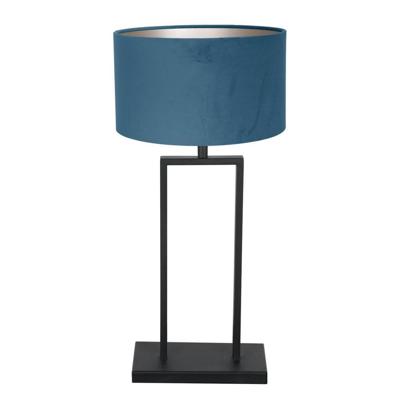 Steinhauer Tafellamp 55cmStang met blauwe kap - 3863ZW