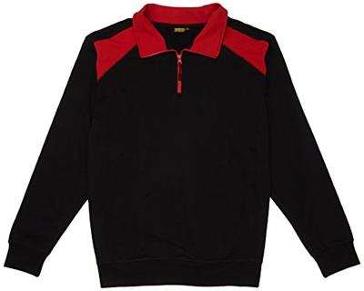 Blåkläder Sweatshirt bicolour met halve rits 33531158 | Zwart/Rood | Maat XS - 7330509456231 Blåkläder Sweatshirt bicolour met halve rits 33531158 | Zwart/Rood | Maat XS - 7330509456231