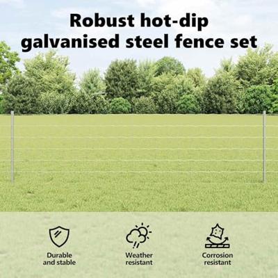 VidaXL Hek met paal zilver 0,6 x 10 m staal