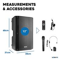 Vonyx VSA500-BP draagbare accu speaker - thumbnail