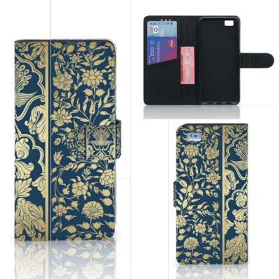 Huawei Ascend P8 Lite Hoesje Beige Flowers