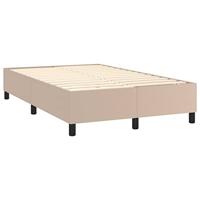 Boxspring met matras kunstleer cappuccinokleurig 120x190 cm - thumbnail
