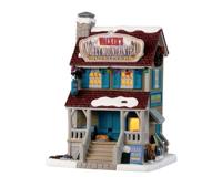 Lemax walker&apos;s smokey mountain trail outfitters verlicht kersthuisje Vail Village 2023 - thumbnail