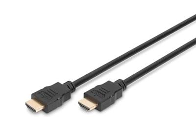 Digitus AK-330107-020-S HDMI-kabel HDMI Aansluitkabel HDMI-A-stekker, HDMI-A-stekker 2.00 m Zwart 4K UHD, Audio Return Channel (ARC), Vergulde steekcontacten