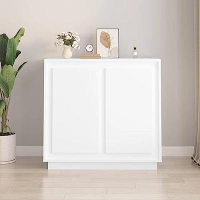 Dressoir 80x34x75 cm bewerkt hout wit