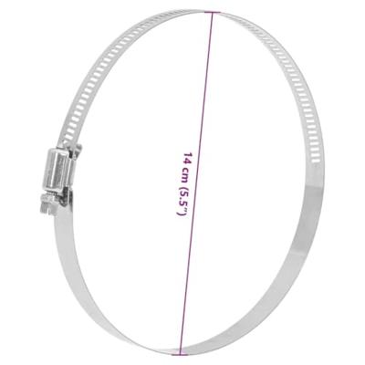 VidaXL Slangklemmen 6 st 91-140 mm roestvrij staal 304 VidaXL Slangklemmen 6 st 91-140 mm roestvrij staal 304