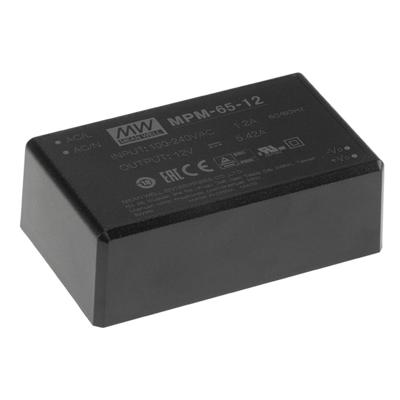 MEAN WELL MPM-65-15 AC/DC-printnetvoeding 15 V/DC 65 W