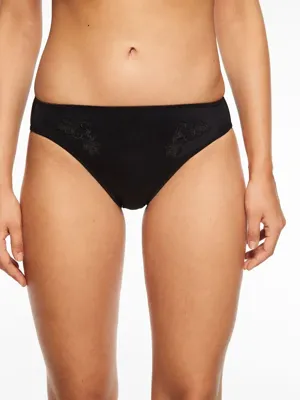 Hedona - kanten bikini slip dames - Kanten dames ondergoed - zwarte onderbroek