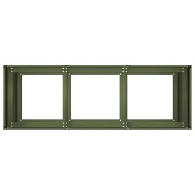 VidaXL Plantenbak 120x40x80 cm koudgewalst staal olijfgroen