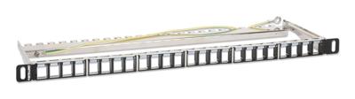 Intellinet 24-Port Patchpanel geschirmt und unbestückt 0,5 HE schwarz für Keystone-Jacks Patchpaneel 483 mm (19) Zonder connectoren 0.5 HE Zwart Niet ingericht