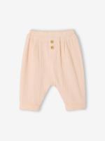 Broek in harem-model van hydrofiel katoen baby jongen rozen - thumbnail