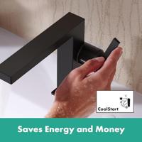Hansgrohe Tecturis E ééngreeps wastafelkraan 110 Fine CoolStart met PopUp trekwaste, mat zwart - thumbnail