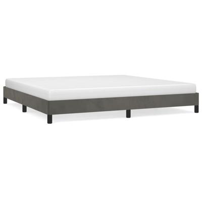 Bedframe zonder matras 200x200 cm fluweel donkergrijs