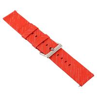 Canvas nylon bandje Fitbit Versa 1 / 2 & Lite - Rood / Zilver - thumbnail