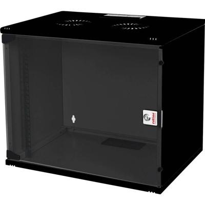 ROLINE 19-inch wandbehuizing Basic 7 U, 540x400 BxD Bouwpakket zwart