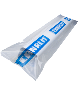 Airco leidinggoot 125x75mm 2 meter wit RAL 9010 in folie Canalit 940275