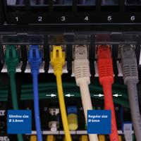 ACT DC7651 LSZH U/FTP CAT6A Datacenter Slimline Patchkabel Snagless | RJ45 Connectoren | Blauw | 1,5 meter - thumbnail
