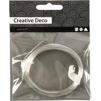 Creativ Company Verzilverd draad, dikte 0,6 mm, verzilverd, 10 m/ 1 rol - thumbnail